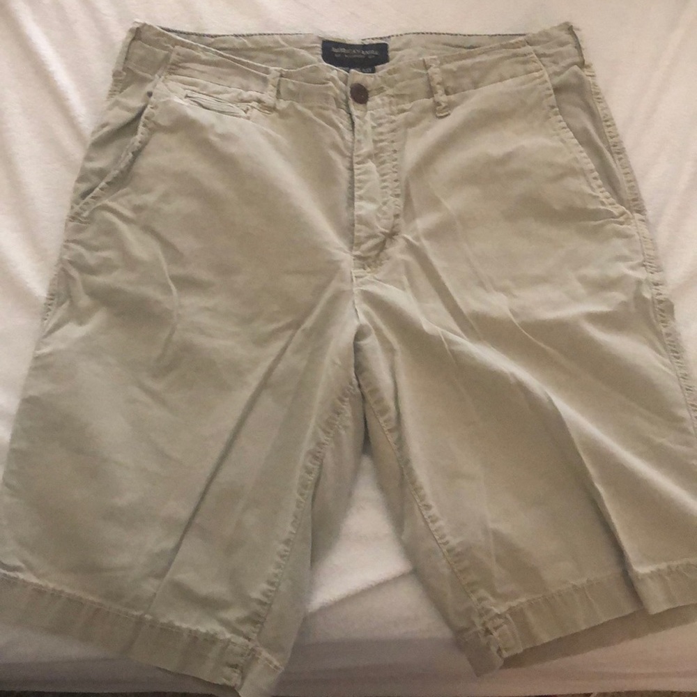 American Eagle Outfitters Tan Flat Front Men Shorts